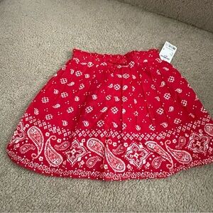 OshKosh B'gosh Red Paisley Kids Skirt